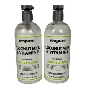 Renpure Coconut Milk Vitamin E Hydrating Body Lotion 2 Pack 24oz each